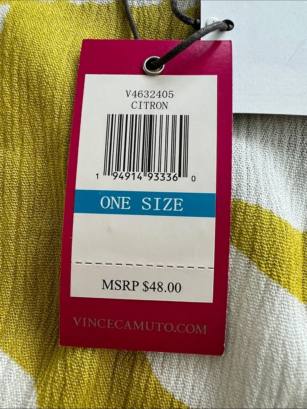 New Vince Camuto Citron Patterned Kimono one size